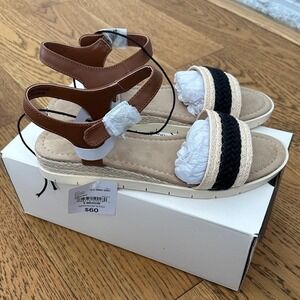 St. John's Bay Lower Cognac‎ Multi Memory Foam Sandals